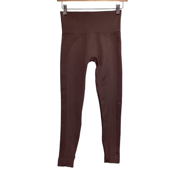 Set Active High-Waisted Seamless Leggings Brown Size Small‎ Mocha - Picture 1 of 7